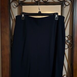 Ann Taylor Navy Pencil Skirt 14 professional office casual capsule minimal